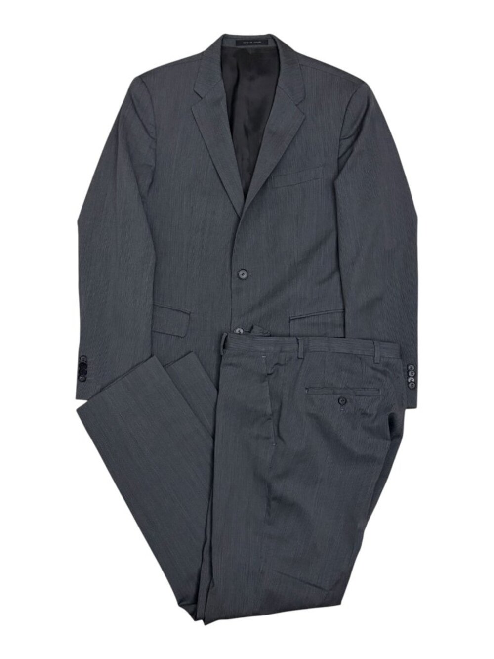 HUGO BOSS Wool SUIT Blazer Sport Coat Gray Luxury Vintage Business Jacket 38R